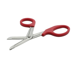 COBECO INSTRUMENTS Ciseaux à pansements manuels de haute qualité avec manche en plastique PP pour infirmières, en acier inoxydable, pour les premiers secours - Product Image 1