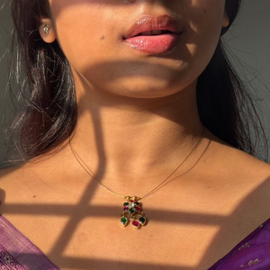 Floral Jadau Golden Oxidized Polish Invisible Link Chain Casual Unisex Wedding Cultural Collectible Jewelry by Nova Mart India - Product Image 1