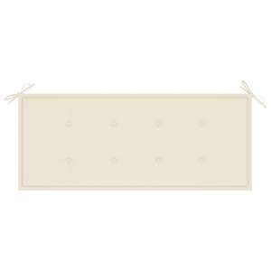 Banco de Jardín de Madera de Acacia Sólida, Tela 100% Poliéster, Banco de Patio de Madera Natural - Product Image 6