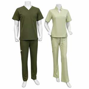 Conjunto de Uniforme Médico para Hombre y Mujer, Cuello en V, Pantalones Transpirables y Cómodos, Ropa de Trabajo para Hospital, Proveedor OEM al por Mayor - Product Image 1