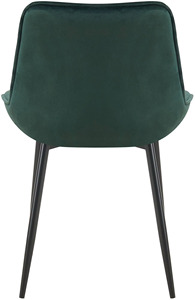 Chaise de salle à manger moderne pour hôtel et restaurant, chaise de salle à manger scandinave en velours avec pieds en métal - Product Image 3
