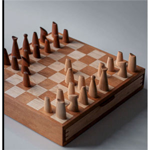 Juego de Ajedrez de Madera Minimalista Moderno, Juego de Mesa de Madera de Lujo Personalizado, Artesanía, Tablero de Ajedrez Decorativo de Madera - Product Image 1