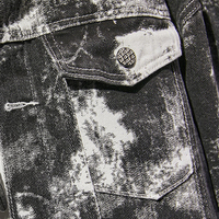 Veste en jean sur mesure pour femme, style streetwear, boutonnée, délavage léger, style doux d'automne, manches longues, en denim épais
