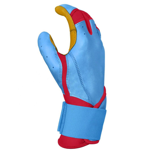 High Quality Custom Wholesale <b>Baseball</b> Batting <b>Gloves</b> | Left/Right Leather Red Navy Grey Series Breathable - Product Image 3