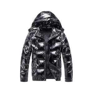 New Arrival <b>Men's</b> Warn Winter Shiny Quilted Puffer <b>Jacket</b> Windbreaker Padded Thick Hooded Bubble Padded <b>jacket</b> for <b>men</b> - Product Image 2