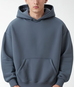 เสื้อฮู้ดดี้โอเวอร์ไซส์ผู้ชาย ผลิตโดย OEM ผ้าฟลีซคุณภาพสูง 100% ผ้าฝ้ายเนื้อหนัก 380 GSM  ปักโลโก้ตามสั่ง หลายสี  แบบเรียบ - Product Image 3