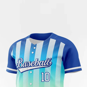 Maillots de baseball personnalisables pour sports d'équipe – Mélange polyester/coton respirant, anti-humidité, anti-bactérien - Product Image 5