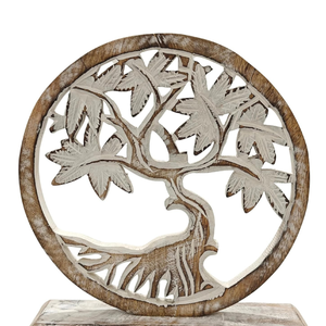 งานแกะสลักไม้ตกแต่งโต๊ะอัจฉริยะ งานศิลปะแกะสลักไม้มะม่วง ของตกแต่งบ้านสำหรับห้องนั่งเล่น สำนักงาน โต๊ะทำงาน - Product Image 5