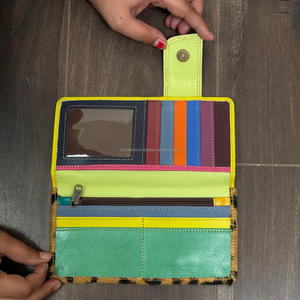 2025, venta al por mayor, tarjetero para mujer, carteras para niñas, monedero, billetera de cuero con estampado de lepórido metálico hecho a mano de alta calidad - Product Image 6