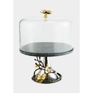 Supports à gâteaux en métal en gros avec couvercle en verre, présentoirs ronds de qualité supérieure pour desserts, fournitures pour gâteaux de mariage et d'anniversaire à domicile - Product Image 3