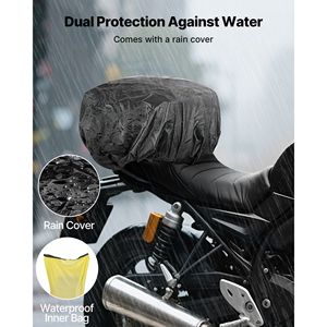 30L impermeabile borsa posteriore posteriore per moto portapacchi per moto sport all'aria aperta porta bagagli universale zaino nero a spalla - Product Image 5