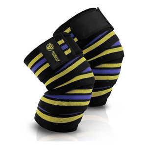 New Style <b>Elastic</b> Bandage <b>Knee</b> Wraps Deep Squats Weightlifting Compression <b>Knee</b> Stripes <b>Knee</b> Wraps with Strap - Product Image 2