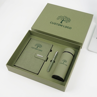 Kit Cadeau d'Affaires Trois Pièces : Journal, Stylo Métallique, Bouteille Isotherme – Impression Personnalisée pour Souvenirs de Conférence