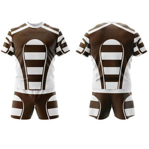 Ensembles d'uniformes de rugby grande taille respirants et confortables à manches courtes, qualité durable, design personnalisé, 100 % polyester, sur mesure - Product Image 1