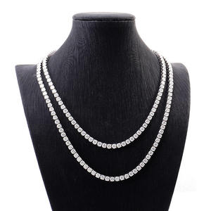 Luxury Iced Cuban Chain Moissanite White Gold Finish Hip Hop <b>Statement</b> <b>Necklace</b> for Men Women Premium IGI Certified Fashion - Product Image 1