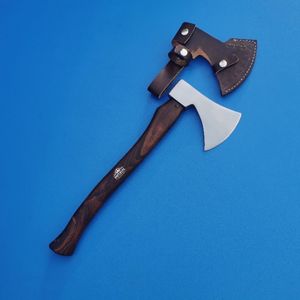 Bushcraft Carbon Steel Hatchet Hand <b>Axe</b> with Wooden Handle Compact Camping Tool for Outdoor <b>Wood</b> Cutting Hiking and Garden Tasks - Product Image 1