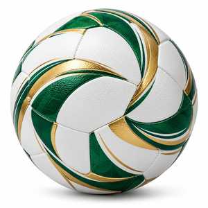 Balón de Fútbol ESTRELLA INTERNATIONAL con Patrón de Rayas Curvas en Turquesa y Blanco, Tamaño 5, para Entrenamiento en Interiores/Exteriores, Ligero, en Caja - Product Image 3