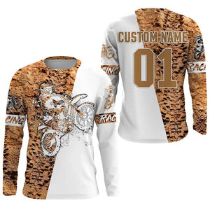 Maillot de moto pour homme en polyester imprimé par sublimation intégrale, design personnalisé, manches longues, maillot de course BMX - Product Image 6