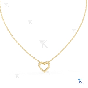 จี้เพชรแล็บโกรว์รูปหัวใจประดับเพชรแบบปาเว่ สร้อยคอทองคำแท้ 14K 18K เครื่องประดับผู้หญิงคุณภาพสูง ขายส่งจากโรงงาน ผู้จัดจำหน่าย B2B - Product Image 5