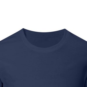 T-shirts décontractés pour hommes, bleu uni, manches courtes, col rond, été, 100% coton, séchage rapide, respirant, coupe classique - Product Image 5