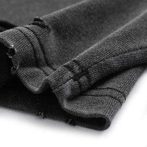 Camiseta de Manga Corta de Alta Calidad, 100% Algodón, 425 g/m², Impresión Digital Personalizada, Diseño Desgastado con Agujeros, Patrón Sólido - Product Image 5