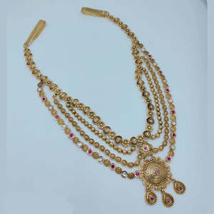 สร้อยคอแบบดั้งเดิม Pota Stone Kamarband สำหรับเจ้าสาวและงานเฉลิมฉลอง-10575648PK - Product Image 1