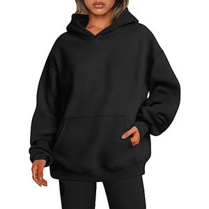 Factory Custom High Quality Cotton Fleece Thick <b>Hoodie</b> Wholesale Solid Color Blank Oversized <b>Hoodie</b> for Women - Product Image 6