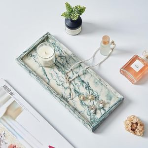 Premium Polished Marble Display <b>Tray</b> for Jewelry, Candles, <b>Perfumes</b> and Stylish Coffee Table Decoration - Product Image 3