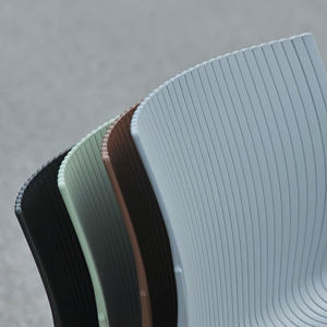 The Black Variant Modern, <b>Stackable</b>, Portable, Waterproof <b>Dining</b> PP Plastic <b>Chair</b> - Product Image 3