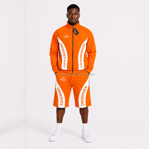 Windbreaker 3m Reflective Polyester Zipper Embroidered Customized Color Spring Print <b>Thermal</b> Streetwear Track <b>Pants</b> Men's - Product Image 1