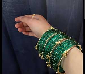 Low Moq Churi Kashmiri <b>Bangles</b> <b>Sets</b> for Girls Elegant Style Indian Handcrafted Churiyan <b>Bangles</b> Jewelry Women Available - Product Image 4