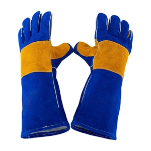 Guantes de Soldadura de Cuero Vacuno de Primera Calidad, Resistentes, Suaves y Cómodos, Resistentes a la Abrasión, Guantes para Barbacoa - Product Image 1