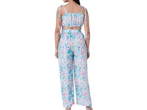 Ensemble coordonné pour femmes fabriqué en Inde, imprimé feuilles bohèmes, 100% coton, écologique, coupe ajustée, doux, confortable, robe décontractée d'été - Product Image 3
