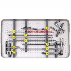 Kit d'instruments pour la reconstruction fémorale avec clou intramédullaire BISONS – Kit chirurgical orthopédique - Product Image 4