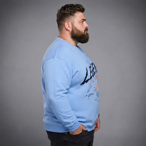 Sweat-shirt imprimé personnalisé grande taille à manches longues pour homme – Pull en molleton French Terry pour l'hiver - Product Image 4