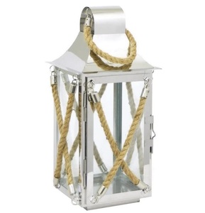 Farol de hierro vintage con asa para decoración del hogar, portavelas duradero, estilo moderno, para uso en interiores y exteriores. - Product Image 2
