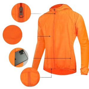 Cortavientos de lona impermeable para hombre y mujer, chaqueta de lluvia para acampar con capucha de piel de secado rápido para protección solar para pesca y caza - Product Image 6
