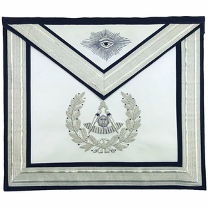 Delantal Masónico Real Vintage Personalizado al por Mayor, Delantal de Cintura de Piel de Cordero Bordado a Mano con Pin de Seguridad - Product Image 1