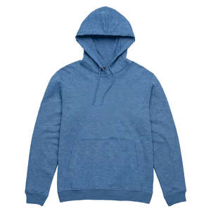 เสื้อฮู้ดผู้ชายสีดำล้วน ทรงปกติ ผ้าฟลีซ โพลีเอสเตอร์ 100% สวมใส่สบายสำหรับฤดูใบไม้ร่วง มีกระเป๋า ผ้าถัก ระบายอากาศได้ดี น้ำหนัก 260 กรัม แขนยาว - Product Image 5