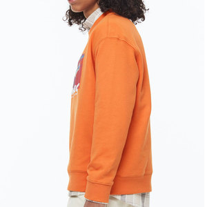 Streetwear Sweatshirt Unisex Oversized Fit Cotton Fleece Soft Brushed Fabric Vintage Wash Custom Logo Embroidery Sweatshirt - Product Image 5