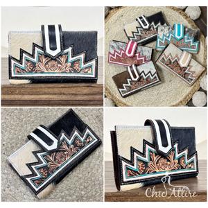 Nueva Cartera de Cuero Genuino con Diseño de Tormenta, Estilo Clutch, Organizador de Tarjetas Elegante, Perfecta para Unisex - Product Image 1