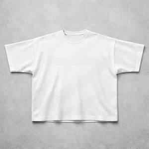T-shirt Homme Oversize en Coton Épais 280 g/m² avec Logo 3D en Silicone Imprimé en Relief, Style Streetwear, Personnalisable OEM - Product Image 2