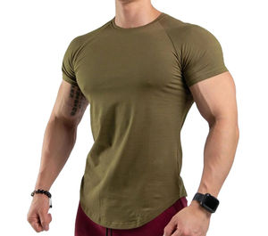 T-shirts de sport tricotés pour hommes, respirants, à séchage rapide, coupe ajustée, écologiques, vêtements décontractés - Product Image 1
