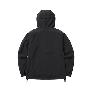 Veste matelassée à capuche noire pour homme, fermeture éclair, coupe-vent, décontractée, pour l'automne, coupe régulière, extérieur en polyester, doublure en nylon - Product Image 2