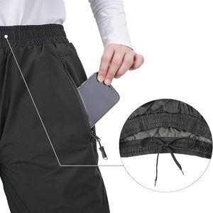 Pantalones de Esquí Impermeables para Mujer, Cintura Elástica, Color Gris Oscuro, Poliéster, Pantalones para Nieve al Aire Libre - Product Image 3