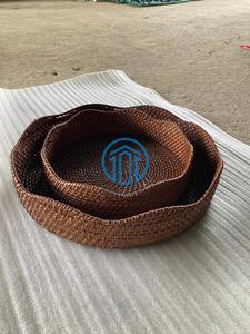 Maceta de Mimbre Hecha a Mano con Base de Ratán de Dos Tonos, Ecológica, para Decoración del Hogar, Venta al Por Mayor - Product Image 3
