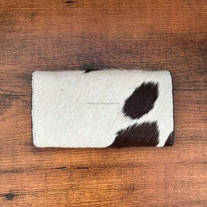 New Arrival Hand Tooled Leather Women Clutch Multi-function Hair on Genuine Cowhide Leather Floral <b>Wallets</b> with Multi-Card Slots - Product Image 4