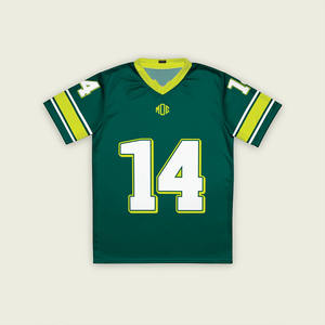 Camiseta Deportiva Transpirable Unisex de Malla Verde de Alta Calidad OEM para Fútbol Americano, con Número Personalizado, Uniforme de Equipo, Suministro al por Mayor, EE. UU. - Product Image 6