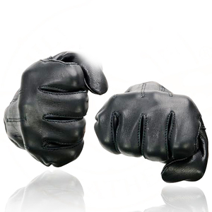 Gants en cuir pour hommes Samroz Sports, gants de moto légers avec poignet court - Product Image 2