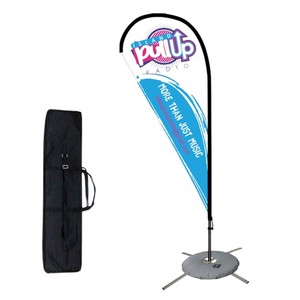 Bandera de Pluma en Forma de Lágrima, Verde, Poliéster, Impresión Digital, Impermeable, Portátil, con Mástil de Aluminio, para Exteriores, Promocional - Product Image 4